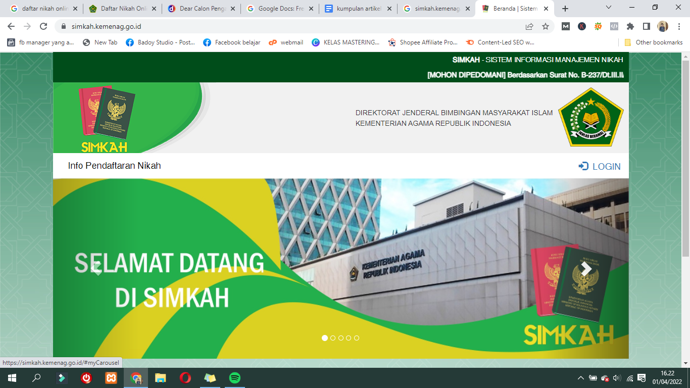 Mudah, Begini Cara Daftar Nikah Online